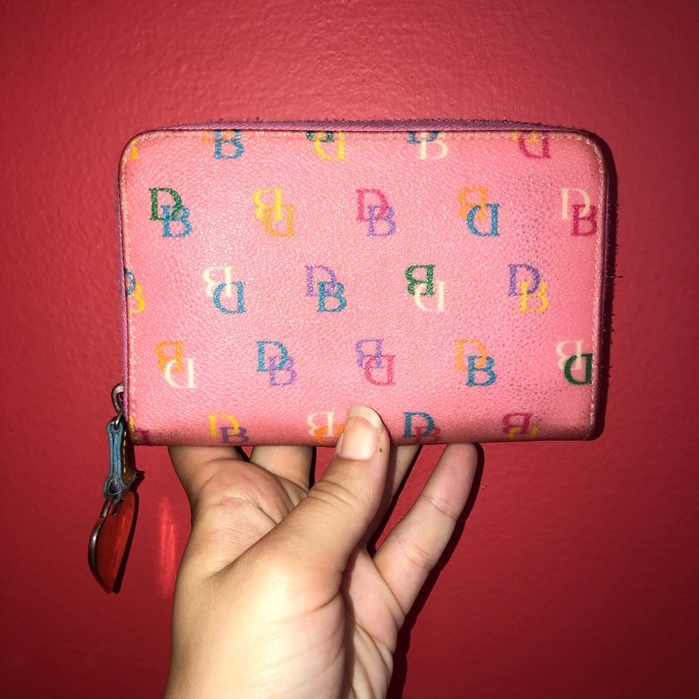 Dooney & Bourke pink monogram wallet